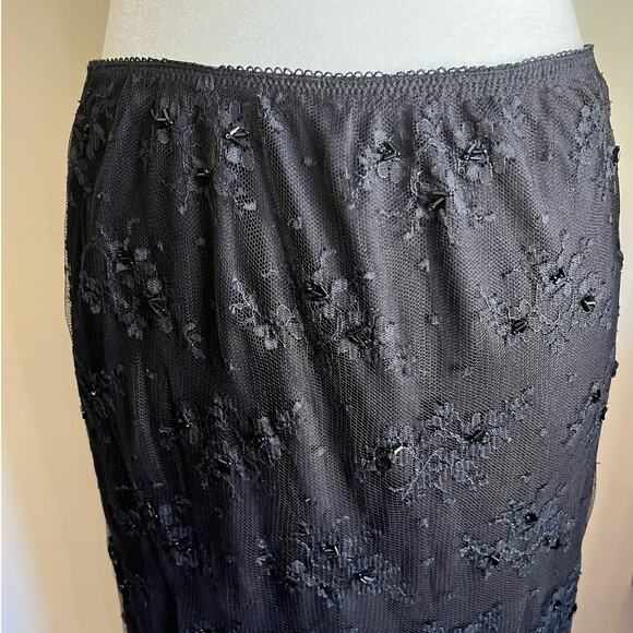 Valerie Separates Skirt Size M Black Mesh Knee Length Hi-Low Straight Women Goth - Picture 6 of 17
